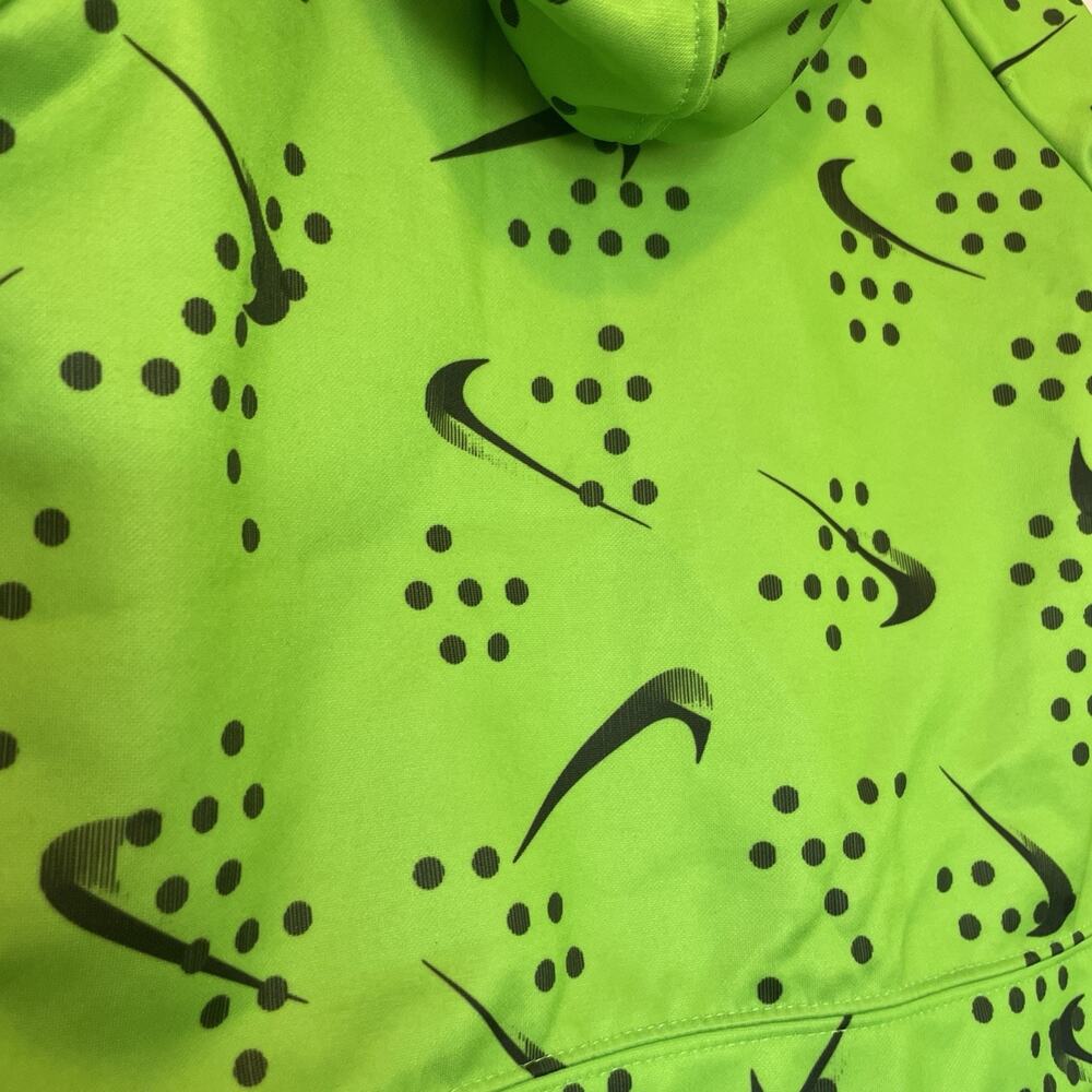 Nike Therma All Over Print Zip Up Hoodie Jacket 24m 24 Months Green Black Sport - Picture 6 of 9